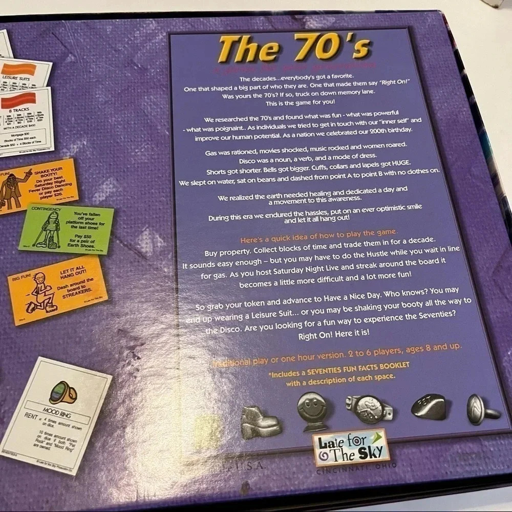 Monopoly themed The 70's real estate board game for your generation 1970… - Picture 8 of 9